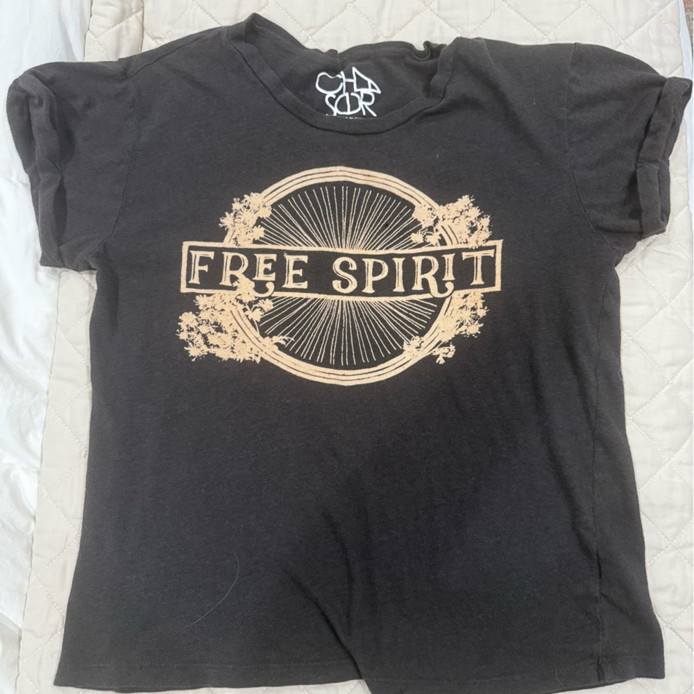 Chaser Black Tee with Tan Graphic